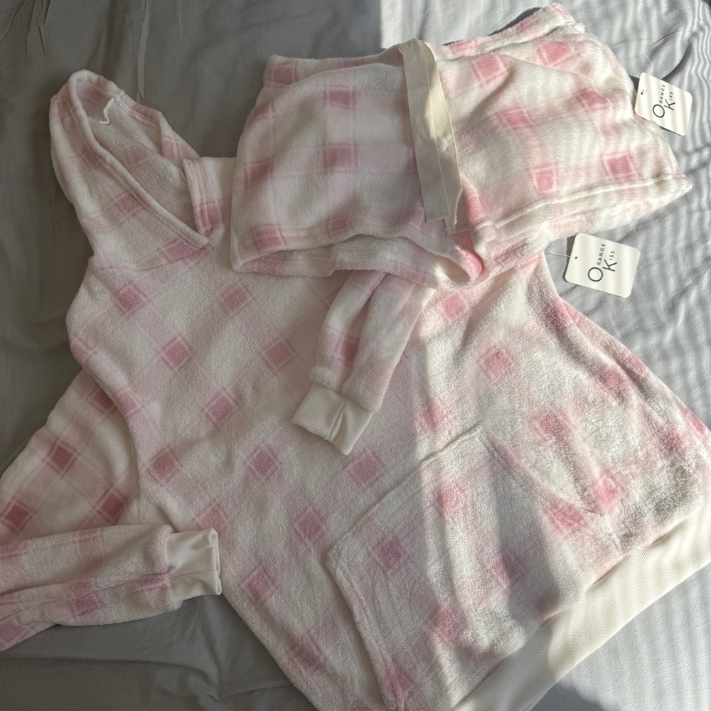 Cozy Pink Plaid Pajama Set